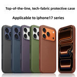 เคสโทรศัพท์ TPU MagSafe แบบผ้าทอเทคโนโลยีอย่างเป็นทางการพร้อมปุ่มกล้อง AI สำหรับ iPhone 17 Pro Max, สำหรับ iPhone 17 Pro