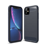 Brushed Texture Carbon Fiber TPU Case for iPhone XIR 2019, For iPhone 11