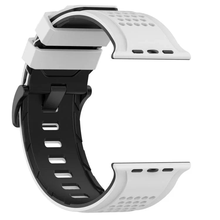 สายรัดนาฬิกาซิลิโคนระบายอากาศลายตาราง สำหรับ Apple Watch ขนาด 46 มม. / 49 มม. / 45 มม. / 44 มม.