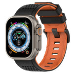 สายรัดนาฬิกาซิลิโคนระบายอากาศลายตาราง สำหรับ Apple Watch ขนาด 46 มม. / 49 มม. / 45 มม. / 44 มม.