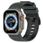 สายรัดนาฬิกาซิลิโคนระบายอากาศลายตาราง สำหรับ Apple Watch ขนาด 46 มม. / 49 มม. / 45 มม. / 44 มม.