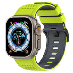 สายรัดนาฬิกาซิลิโคนระบายอากาศลายตาราง สำหรับ Apple Watch ขนาด 46 มม. / 49 มม. / 45 มม. / 44 มม.