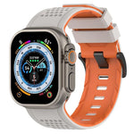 สายรัดนาฬิกาซิลิโคนระบายอากาศลายตาราง สำหรับ Apple Watch ขนาด 46 มม. / 49 มม. / 45 มม. / 44 มม.