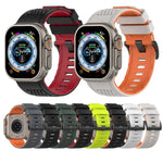 สายรัดนาฬิกาซิลิโคนระบายอากาศลายตาราง สำหรับ Apple Watch ขนาด 46 มม. / 49 มม. / 45 มม. / 44 มม.