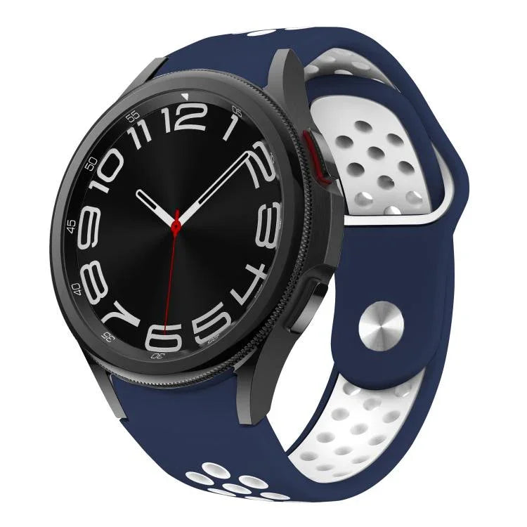 สายซิลิโคนหัวเข็มขัดกลับสองสี สำหรับ Samsung Galaxy Watch FE / 7 / 6 / 5 / 4