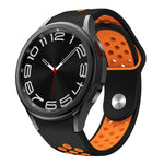 สายซิลิโคนหัวเข็มขัดกลับสองสี สำหรับ Samsung Galaxy Watch FE / 7 / 6 / 5 / 4