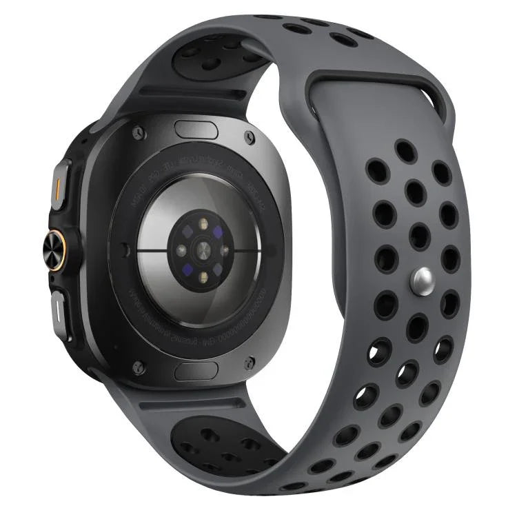 สายซิลิโคนหัวเข็มขัดกลับรูกลมสองสี สำหรับ Samsung Galaxy Watch Ultra 47mm / Ultra 2025