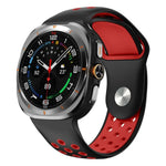 สายซิลิโคนหัวเข็มขัดกลับรูกลมสองสี สำหรับ Samsung Galaxy Watch Ultra 47mm / Ultra 2025
