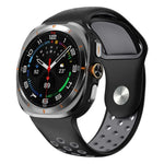 สายซิลิโคนหัวเข็มขัดกลับรูกลมสองสี สำหรับ Samsung Galaxy Watch Ultra 47mm / Ultra 2025