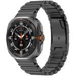สายซิลิโคนโลหะไทเทเนียมสองสีหัวเข็มขัดเต่า สำหรับ Samsung Galaxy Watch8 / 8 Classic