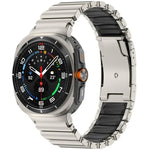 สายซิลิโคนโลหะไทเทเนียมสองสีหัวเข็มขัดเต่า สำหรับ Samsung Galaxy Watch8 / 8 Classic