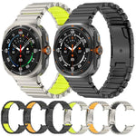 สายซิลิโคนโลหะไทเทเนียมสองสีหัวเข็มขัดเต่า สำหรับ Samsung Galaxy Watch8 / 8 Classic