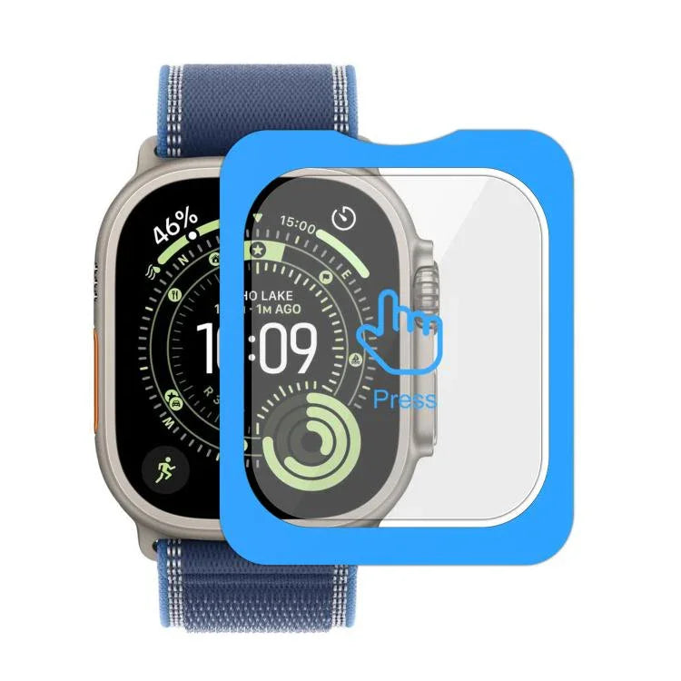 ฟิล์มกระจกนิรภัยเต็มจอ ป้องกันลายนิ้วมือ ความคมชัดสูง ติดตั้งง่าย สำหรับ Apple Watch Ultra 3 / 2 / 1 49 มม.