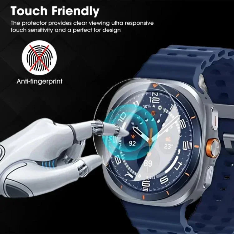 ฟิล์มกระจกนิรภัย HD ป้องกันลายนิ้วมือเต็มจอ ติดตั้งง่าย สำหรับ Samsung Galaxy Watch Ultra 2025, สำหรับ Samsung Galaxy Watch8 44mm, สำหรับ Samsung Galaxy Watch8 40mm, สำหรับ Samsung Galaxy Watch Ultra 47mm