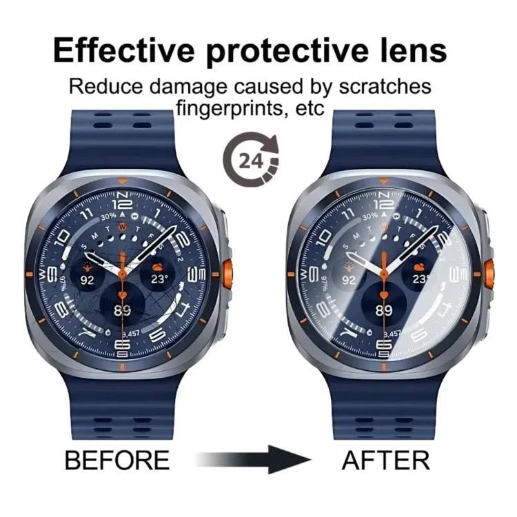 ฟิล์มกระจกนิรภัย HD ป้องกันลายนิ้วมือเต็มจอ ติดตั้งง่าย สำหรับ Samsung Galaxy Watch Ultra 2025, สำหรับ Samsung Galaxy Watch8 44mm, สำหรับ Samsung Galaxy Watch8 40mm, สำหรับ Samsung Galaxy Watch Ultra 47mm