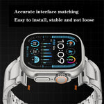 สายรัดนาฬิกาสแตนเลสสตีลหัวเข็มขัดผีเสื้อแบบปลดเร็วรูปตัว H สำหรับ Apple Watch 44 มม. / 45 มม. / 46 มม. / 49 มม., สำหรับ Apple Watch 42 มม. / 41 มม. / 40 มม. / 38 มม.