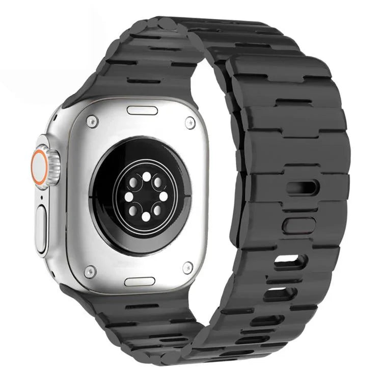 สายรัดนาฬิกาซิลิโคนแม่เหล็กหมุดเดี่ยวลายม้า สำหรับ Apple Watch 46 มม. / 49 มม. / 45 มม. / 44 มม.