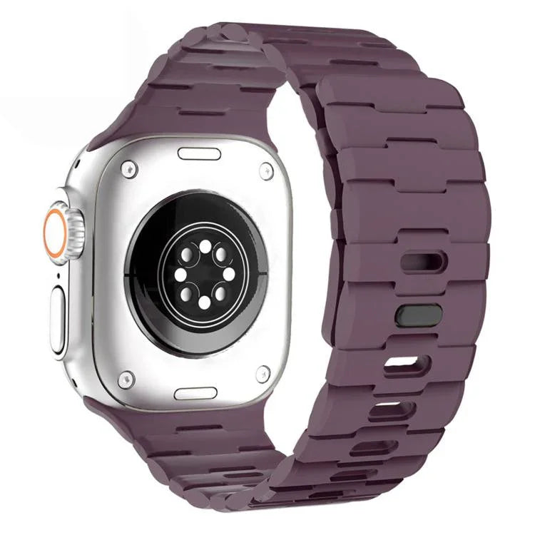 สายรัดนาฬิกาซิลิโคนแม่เหล็กหมุดเดี่ยวลายม้า สำหรับ Apple Watch 46 มม. / 49 มม. / 45 มม. / 44 มม.