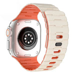 สายรัดนาฬิกาซิลิโคนแม่เหล็กหมุดเดี่ยวลายม้า สำหรับ Apple Watch 46 มม. / 49 มม. / 45 มม. / 44 มม.