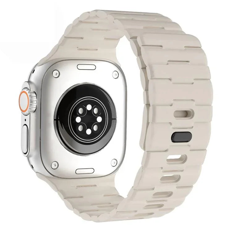 สายรัดนาฬิกาซิลิโคนแม่เหล็กหมุดเดี่ยวลายม้า สำหรับ Apple Watch 46 มม. / 49 มม. / 45 มม. / 44 มม.
