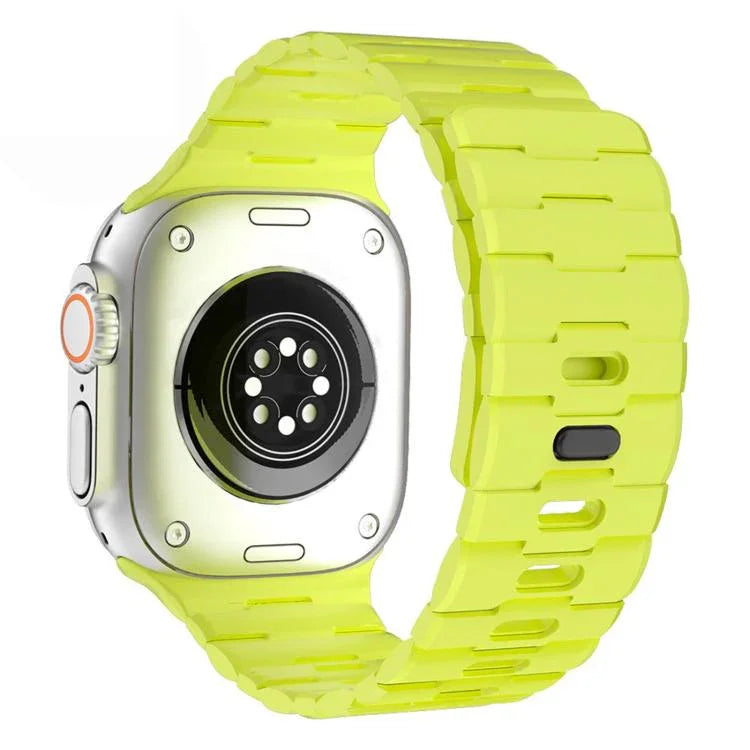 สายรัดนาฬิกาซิลิโคนแม่เหล็กหมุดเดี่ยวลายม้า สำหรับ Apple Watch 46 มม. / 49 มม. / 45 มม. / 44 มม.