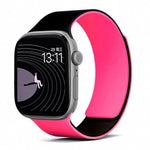 สายรัดนาฬิกาซิลิโคนแม่เหล็กลายลิ้นจี่สองสี สำหรับ Apple Watch 46mm / 49mm / 45mm / 44mm, สำหรับ Apple Watch 42mm / 41mm / 40mm / 38mm