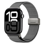 สายรัดนาฬิกาโลหะไทเทเนียมเต็มรูปแบบหัวเข็มขัดแม่เหล็กมิลานีส สำหรับ Apple Watch 46mm / 49mm / 45mm / 44mm