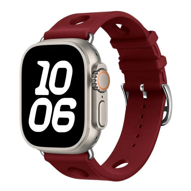 สายรัดนาฬิกาซิลิโคนรูหัวเข็มขัดบันได สำหรับ Apple Watch 46mm / 49mm / 45mm / 44mm, สำหรับ Apple Watch 42mm / 41mm / 40mm / 38mm