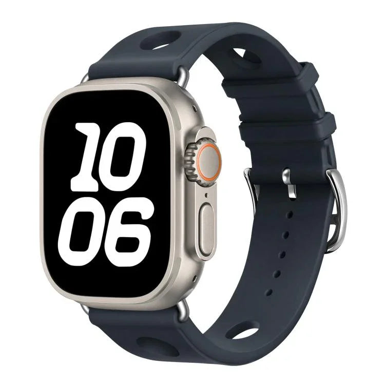 สายรัดนาฬิกาซิลิโคนรูหัวเข็มขัดบันได สำหรับ Apple Watch 46mm / 49mm / 45mm / 44mm, สำหรับ Apple Watch 42mm / 41mm / 40mm / 38mm