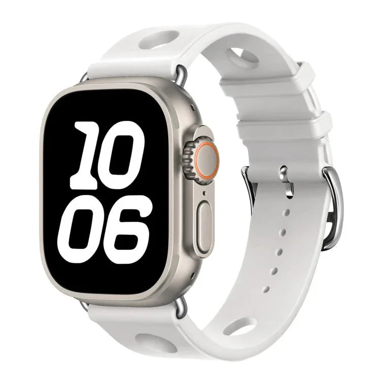 สายรัดนาฬิกาซิลิโคนรูหัวเข็มขัดบันได สำหรับ Apple Watch 46mm / 49mm / 45mm / 44mm, สำหรับ Apple Watch 42mm / 41mm / 40mm / 38mm