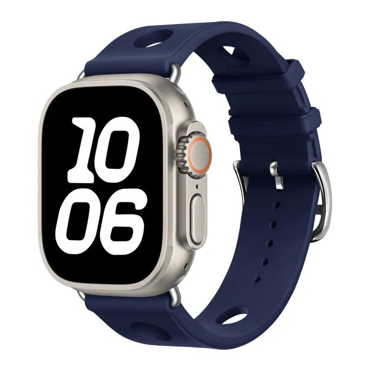 สายรัดนาฬิกาซิลิโคนรูหัวเข็มขัดบันได สำหรับ Apple Watch 46mm / 49mm / 45mm / 44mm, สำหรับ Apple Watch 42mm / 41mm / 40mm / 38mm