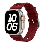 สายรัดนาฬิกาซิลิโคนรูหัวเข็มขัดบันได สำหรับ Apple Watch 46mm / 49mm / 45mm / 44mm, สำหรับ Apple Watch 42mm / 41mm / 40mm / 38mm