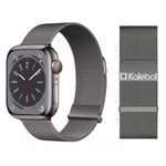 สายรัดนาฬิกาเหล็กกล้าไร้สนิมแม่เหล็กมิลานีสลิงค์คู่ Kalebol สำหรับ Apple Watch 46mm / 49mm / 45mm / 44mm, สำหรับ Apple Watch 42mm / 41mm / 40mm / 38mm