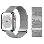 สายรัดนาฬิกาเหล็กกล้าไร้สนิมแม่เหล็กมิลานีสลิงค์คู่ Kalebol สำหรับ Apple Watch 46mm / 49mm / 45mm / 44mm, สำหรับ Apple Watch 42mm / 41mm / 40mm / 38mm
