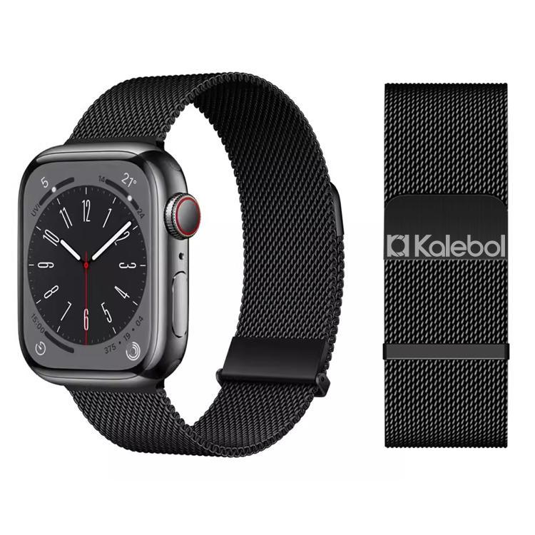 สายรัดนาฬิกาเหล็กกล้าไร้สนิมแม่เหล็กมิลานีสลิงค์คู่ Kalebol สำหรับ Apple Watch 46mm / 49mm / 45mm / 44mm, สำหรับ Apple Watch 42mm / 41mm / 40mm / 38mm