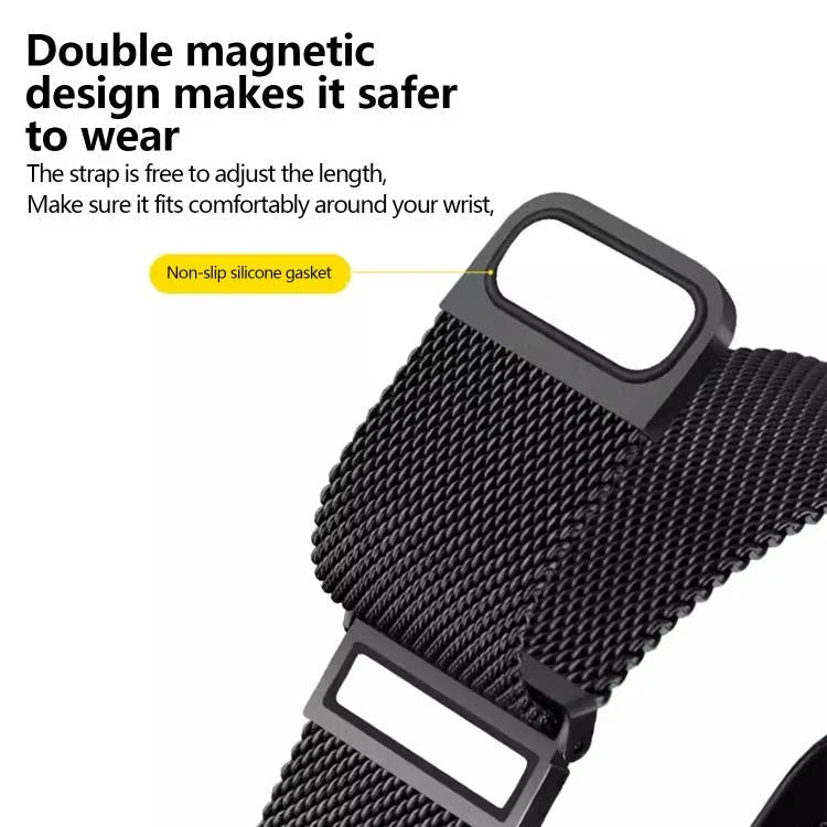 สายรัดนาฬิกาเหล็กกล้าไร้สนิมแม่เหล็กมิลานีสลิงค์คู่ Kalebol สำหรับ Apple Watch 46mm / 49mm / 45mm / 44mm, สำหรับ Apple Watch 42mm / 41mm / 40mm / 38mm