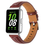 สายหนังหัวเข็มขัดหมุดเงินเว้าลึก สำหรับ Samsung Galaxy Fit 3