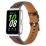 สายหนังหัวเข็มขัดหมุดเงินเว้าลึก สำหรับ Samsung Galaxy Fit 3