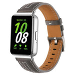 สายหนังหัวเข็มขัดหมุดเงินเว้าลึก สำหรับ Samsung Galaxy Fit 3
