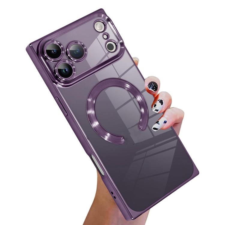 เคสโทรศัพท์ TPU MagSafe ชุบไฟฟ้าลาย CD สี่เหลี่ยมมุมฉาก สำหรับ iPhone 17 Pro Max, สำหรับ iPhone 17 Pro, สำหรับ iPhone 17, สำหรับ iPhone Air, สำหรับ iPhone 16 Pro Max, สำหรับ iPhone 16 Pro