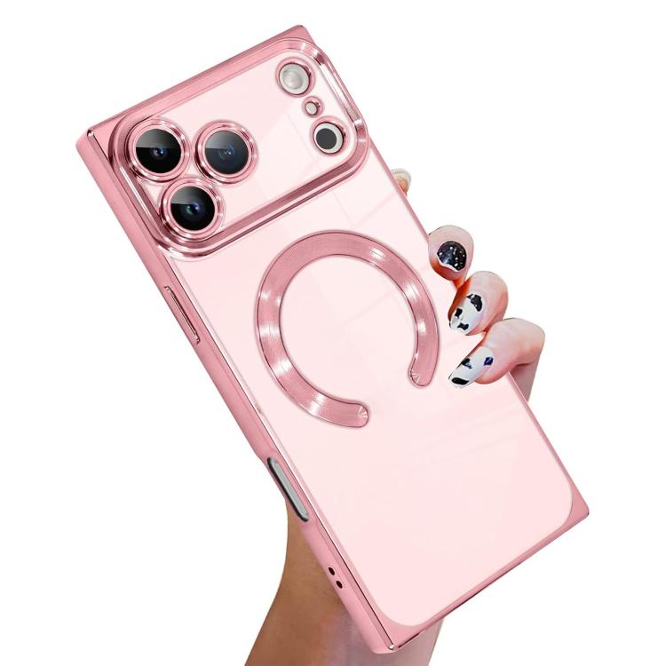 เคสโทรศัพท์ TPU MagSafe ชุบไฟฟ้าลาย CD สี่เหลี่ยมมุมฉาก สำหรับ iPhone 17 Pro Max, สำหรับ iPhone 17 Pro, สำหรับ iPhone 17, สำหรับ iPhone Air, สำหรับ iPhone 16 Pro Max, สำหรับ iPhone 16 Pro