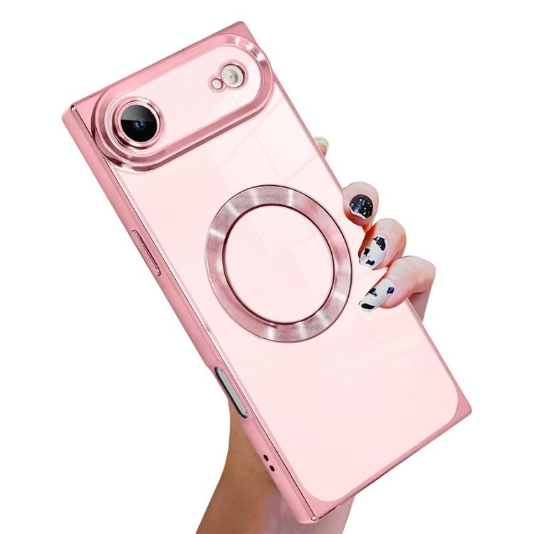 เคสโทรศัพท์ TPU MagSafe ชุบไฟฟ้าลาย CD สี่เหลี่ยมมุมฉาก สำหรับ iPhone 17 Pro Max, สำหรับ iPhone 17 Pro, สำหรับ iPhone 17, สำหรับ iPhone Air, สำหรับ iPhone 16 Pro Max, สำหรับ iPhone 16 Pro