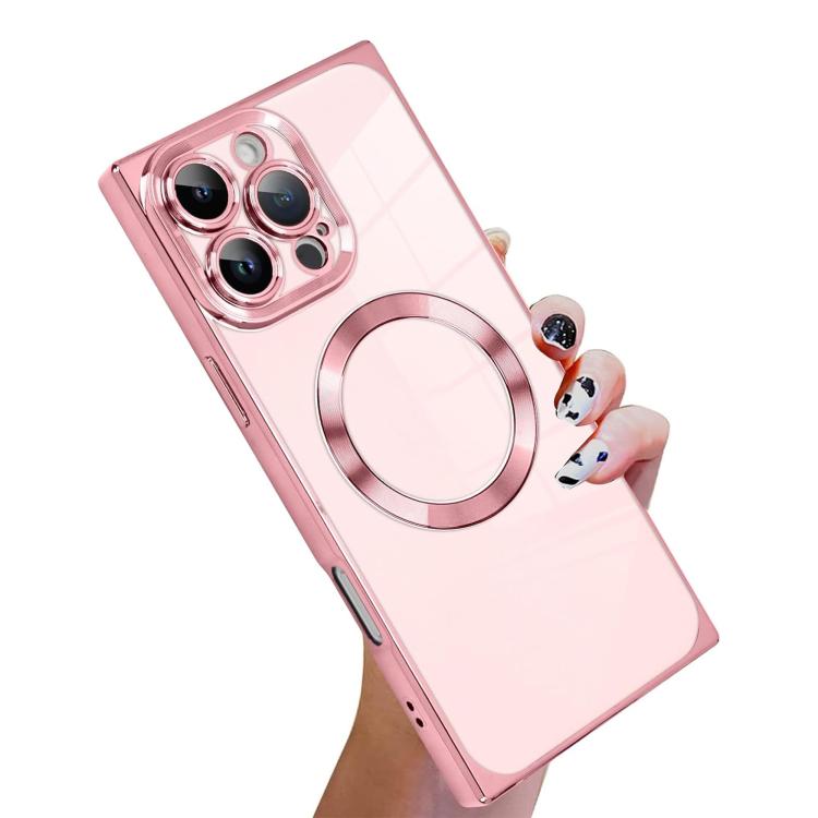 เคสโทรศัพท์ TPU MagSafe ชุบไฟฟ้าลาย CD สี่เหลี่ยมมุมฉาก สำหรับ iPhone 17 Pro Max, สำหรับ iPhone 17 Pro, สำหรับ iPhone 17, สำหรับ iPhone Air, สำหรับ iPhone 16 Pro Max, สำหรับ iPhone 16 Pro