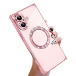 เคสโทรศัพท์ TPU MagSafe ชุบไฟฟ้าลาย CD สี่เหลี่ยมมุมฉาก สำหรับ iPhone 16 Plus, สำหรับ iPhone 16, สำหรับ iPhone 15 Pro Max, สำหรับ iPhone 15 Pro, สำหรับ iPhone 15 Plus, สำหรับ iPhone 15