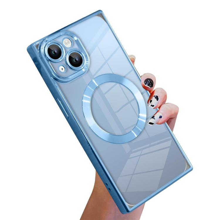 เคสโทรศัพท์ TPU MagSafe ชุบไฟฟ้าลาย CD สี่เหลี่ยมมุมฉาก สำหรับ iPhone 16 Plus, สำหรับ iPhone 16, สำหรับ iPhone 15 Pro Max, สำหรับ iPhone 15 Pro, สำหรับ iPhone 15 Plus, สำหรับ iPhone 15