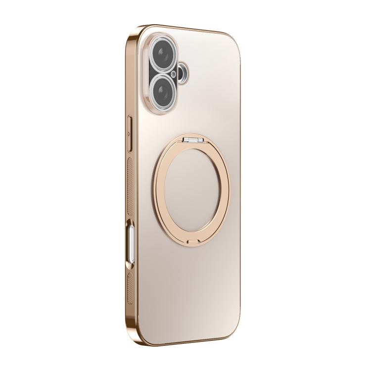 เคสโทรศัพท์ MagSafe ชุบไฟฟ้าพร้อมที่จับหมุน 360 องศาและฝาครอบเลนส์ สำหรับ iPhone 17 Pro Max, สำหรับ iPhone 17 Pro, สำหรับ iPhone 17, สำหรับ iPhone Air, สำหรับ iPhone 16 Pro Max, สำหรับ iPhone 16 Pro