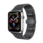 สายสแตนเลสสตีลแข็งลายเกรนมังกร สำหรับ Apple Watch Series 3 & 2 & 1 38 มม.