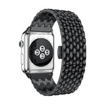 สายสแตนเลสสตีลแข็งลายเกรนมังกร สำหรับ Apple Watch Series 3 & 2 & 1 38 มม.