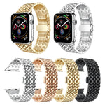 สายสแตนเลสสตีลแข็งลายเกรนมังกร สำหรับ Apple Watch Series 3 & 2 & 1 42 มม.