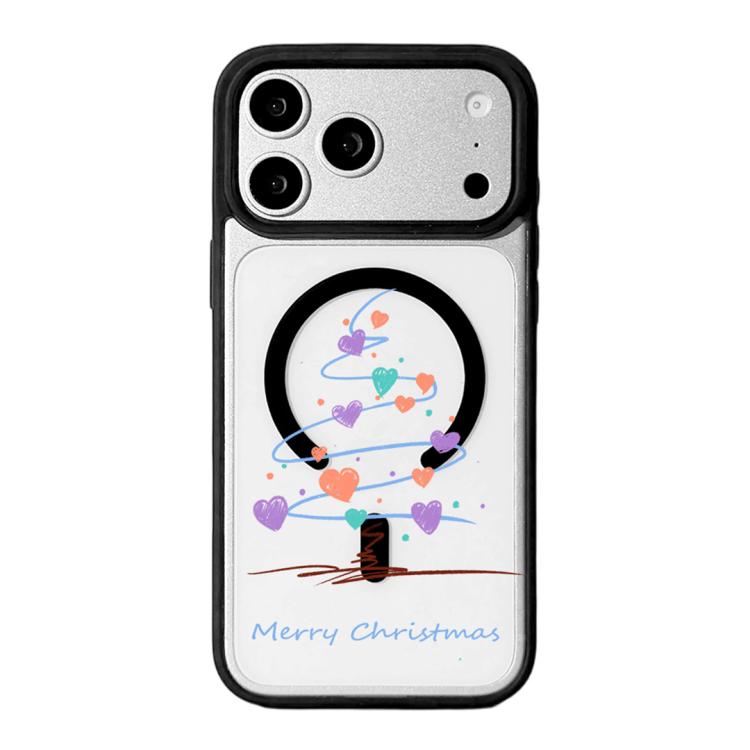 เคสโทรศัพท์ขอบดำทาสีแม่เหล็กแรงสูงซีรีส์คริสต์มาส สำหรับ iPhone 17 Pro Max, iPhone 17 Pro, iPhone 17